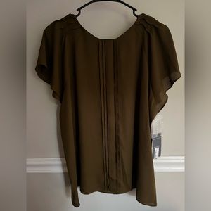 Olive green Worthington Blouse Size Petite XL- Never Worn